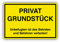Privatgrundstück - Unbefugten ist das Betreten und Befahren verboten Schild 20x30cm aus stabiler Hartschaumplatte in 3mm Stärke - mit UV-Schutz und witterungsbeständig