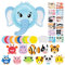 LOOPES Arts and Crafts for Kids 12 Pack Animals Paper Plates Art Sets DIY Craft Kit with Double-Sided Adhesive Tape for 3-12 Years Old Boys Girls Gift & Educational Toys Kits