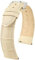 HIRSCH Uhren-Armband Duke M - Uhr-Band aus italienischem Kalbs-Leder mit Alligator-Prägung - Beige - 18 mm