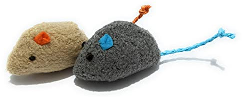 SugarToys - 2 Mini Peluches pour Chat en Forme de Souris