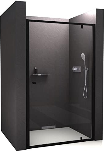 Paroi de douche en niche NT604 FLEX - avec porte pivotante - couleur et largeur au choix, Largeur:800mm, Couleur du profilé:Noir mat
