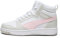 PUMA Mixte Enfant Rebound V6 Mid Jr, Puma White Frosty Pink Sedate Gray, 35.5 EU