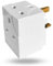 3-Way Plug Adaptor - 13A Multi Adaptor Extension - Double UK 3 Pin Socket Wall Extension - Power Extender Block Splitter