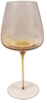 innaGLAS INNA-Glas Verre à vin EDELMIRA, Orange-Brun-Transparent, 23 cm, Ø 10 cm - Verre à Pied