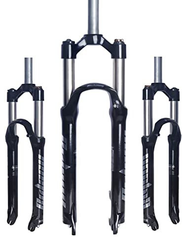 ZECHAO 26/27,5/29in Fahrrad Federung Vorne Gabel,1-1/8 100mm Reise Manuelle Sperrung 9mm Achse Scheibenbremse Mechanische Gabel Fahrrad Federgabel (Color : Black, Size : 26inch)