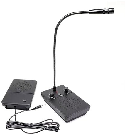 5 Watt Citofono Da Finestra, Interfono Finestra, Citofono Da Banco Bidirezionale,Microfono Interfono Ufficio,Citofono Per Ufficio,Microfono Vetro Sportello(2 Way/Funzione Silenziosa/Anti-Interferenza)