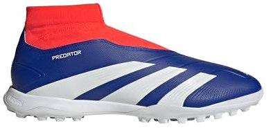 adidas League Laceless Turf Sneaker, Lucid Blue/White/Solar Red, 8
