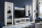 Komodee Wohnwand Wohnzimmerset Tivoli Medio, Weiß/Weiß, Breite 245cm x Höhe 159cm x Tiefe 35cm, ohne LED, für Wohnzimmer, Schlafzimmer
