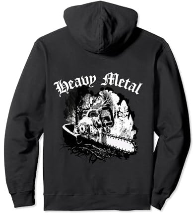 Motorsäge Forstwirt Förster Heavy Metal Frakturschrift Pullover Hoodie