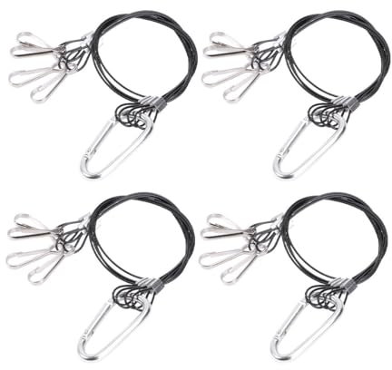 BESPORTBLE 4pcs Outdoor Plant Hangers Grow Light Pumpkin Decor Hydroponics Hanging Kit Led Grow Light Hanger Stainless Steel Wire Rope Stainless Steel Hooks Wire Hangers Bracket Heavy