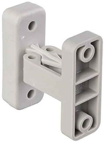 cyclingcolors Bloccatore fermaporta a pinza 48 x 18 mm interasse 35 mm in plastica grigia da avvitare porta da garage apertura pratica