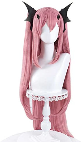 Cosplay Wig,Seraph of The End Krul Tepes Cosplay Wig,90CM Long Pink Wig,with Free Wig Cap,Halloween Costume Cosplay,for Christmas Carnival party, OneSize, AS Show