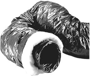Tubo condizionatore ventilazione coibentato (Confezione 10 m) diametro 200 mm Nero
