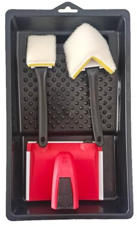 Herramienta Para Bordes De Pintura - Pincel Para Bordes | 4 Piezas Con Moldura Y Almohadilla De Retoque | Herramienta Para Pintar Molduras | Herramienta Para Pintar Esquinas Pequeñas | Pintor De Borde