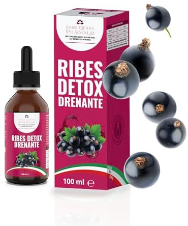 Salus Eterna Ribes Nero Nigrum Detox Drenante Forte 100ml - Depurativo Naturale per Fegato e Reni, Antiossidante e Diuretico per Ritenzione Idrica, Supporto Immunitario, Made in Italy