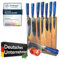 Messerhai Messerblock-Set Aoi, 8-teiliges Küchenmesser-Set mit Messerblock – Chefmesser, Santoku, Ausbeinmesser, Brotmesser, Schälmesser, Nakiri, Yanagiba, hygienische Aufbewahrung, in Geschenkbox