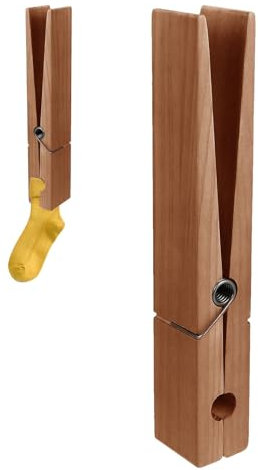 Moreeulsi Pinzas de Madera Gigantes de 30 cm, Pinzas para Ropa, Soporte de Toalla de Madera, Pinzas de Madera Resistentes para Sala de Estar, Ganchos Grandes para Toallas de Pared, Suministros de