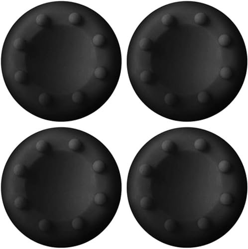 Lot de 4 capuchons analogiques en silicone pour manettes de jeu PS4 PS3 Xbox 360 Xbox One Noir