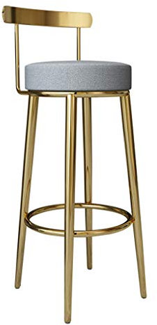 ZJHFFFGD Moderner Barhocker mit Theke, hoher Barstuhl, Frühstücks-Küchentheke, Home Cafe, Goldener Barhocker aus Metall