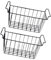 F Fityle Lot de 2 paniers de congélation pour réfrigérateur avec poignée, Panier de Rangement Portable en Fil de Fer, Poubelle de Garde-Manger pour Magasin de, 41.5 Cm X 24.5 Cm X