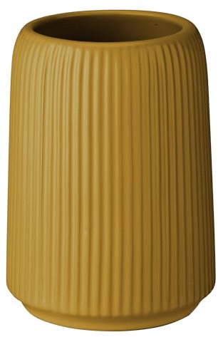 KADAX Badezimmerbecher aus Keramik, Becher für Zahnbürsten, Zahnputzbecher, Badbecher, Badezimmer Cup, Zahnbürstenhalter, Zahnbürstenbecher (Gelb)