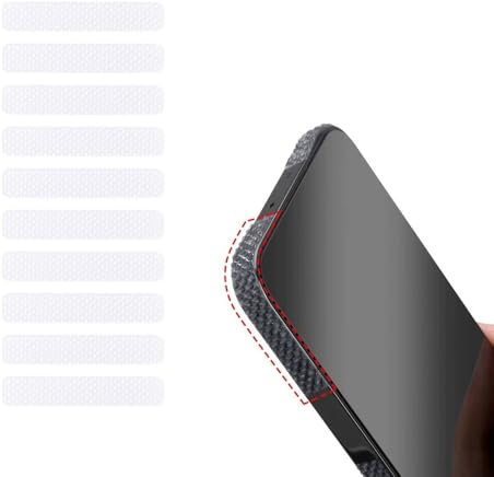 ThtRht 20 Pack Cell Phone Grip Tape Strips Rubber Non Slip Side Sticker Adhesive Grippy Bumper Frame Stickers for iPhone Case Magnetic Mobile Phone Case Commuter Series Cases Smartphone Tablet Frame