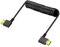 Techrum 8K HDMI Coiled Cable Short HDMI 2.1 Cable 8K@60Hz 4K@240Hz 48Gbps HDR for ATOMOS Ninja V Sony Canon Ronin Camera Monitors Capture Cards Right Left Angle (Black)