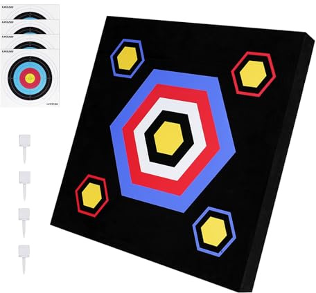 LWANO 20'' Archery Targets High-Density EVA Foam Bow Targets for Recurve & Compound Bow Backyard Outdoor Practice Bow & Arrow Training Shooting