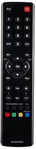 Control Remoto RC3000E02 for reemplazo de Smart TV TCL TV G-UK