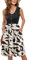 MOLERANI Damen Sommerkleider Ärmellos Lässig Locker Swing T-Shirt Button-Down Midikleid mit Taschen Aprikose Schwarzblatt L