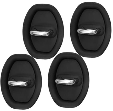 BESTOYARD 4Pcs Silicone Door Latch Protective Covers Shock-absorbing Car Door Lock Guards for Noise Reduction Protection Fit for Vehicle Locks Elegant Design Black