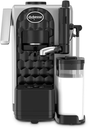 Didiesse MilkSide Espressomaschine für Pads und heiße Milch, Cappuccinator, großer Wassertank mit 1,3 l, Stromverbrauch 1850 W, Standby-Funktion (Farbe: Silber)