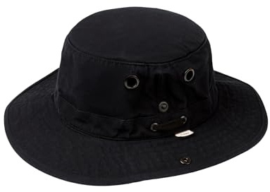 Tilley Unisex-Erwachsene Wanderer Hat Sonnenhut, Schwarz, 7 1/8