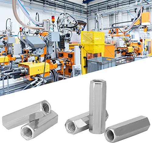Lange Sechskantmuttern 5 Stück Plattierter Stahl M10 * 40/50 Gewindebefestigungen für Zuhause, Büro und Andere Maschinenindustrie (M10*40)