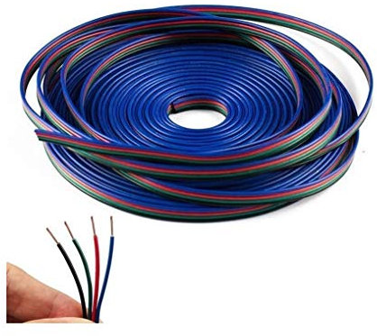 1M CAVO PROLUNGA PER STRISCE A LED RGB luce striscia piattina connettore 4 pin