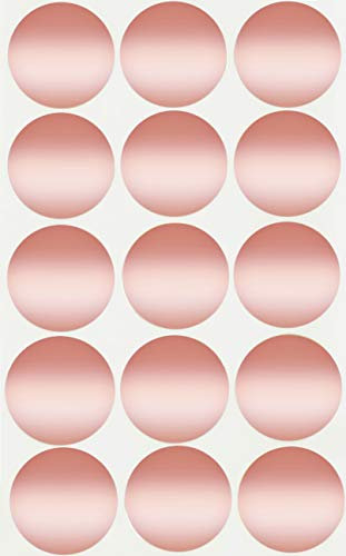 Royal Green Große runde Kreis-Aufkleber, 30 mm, Roségold, 225 Stück