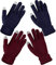 Geyoga 2 Paar Damen Winter Touchscreen Handschuhe (Marine, Weinrot)