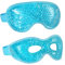 2PCS Reusable Hot Cold Therapy Eye Mask for Puffiness, Dark Circles, Eye Bags, Dry Eyes, Headaches, Migraines, Stress Relief - Cooling and Compress Gel Mask (Blue)