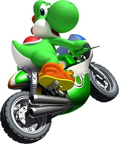 Wandtattoo Yoshi auf Fahrrad Kart Super Aufkleber Wandaufkleber Home Decoration Wandkunst