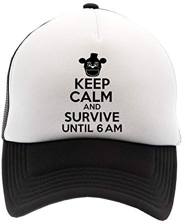 Freddy Keep Calm and Survive Until 6 AM Kappe Baseball Unisex Herren Damen Erwachsene Einstellbar Cap Unisex Men's Women's