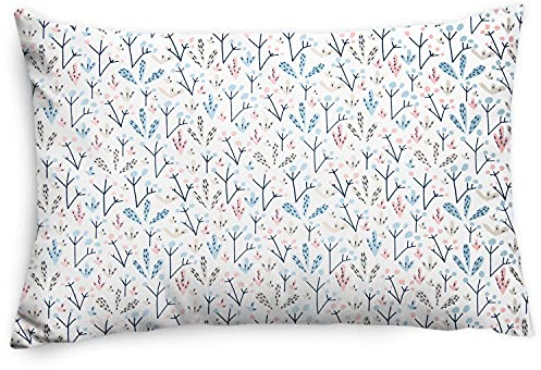 Amilian Kissenhülle, Zierkissenbezug, Kissenbezug ca. 60x40 cm; Deko; für Kissen, Kopkissen oder Dekokissen; für Sofa, Schlafzimmer, Wohnzimmer, als Balkon Dekoration; 100% Baumwolle Schneeball