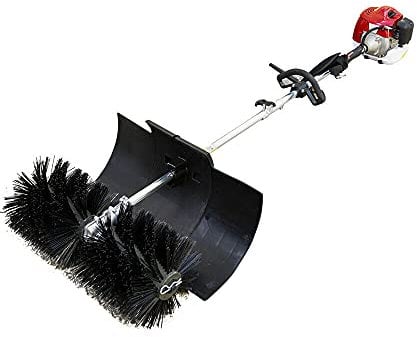Motorbesen Kehrmaschine, 2 Takt Benzin Kehrmaschine Schneefräse 52CC 1700W 2.3HP 600 mm für Boulevards Garten Einfahrten