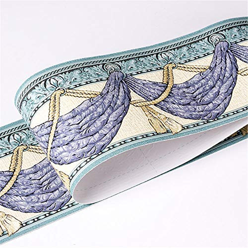 Guest Ruyunlai Wallpaper Border,Peel and Stick for Bathroom Border Tiles Dark Blue Roller Blind 10.6cm X 500cm