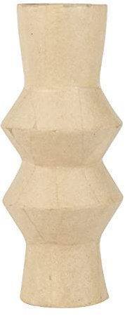 Décopatch HD070C - Vase twisty aus Pappmaché, 10cm, für Wohndeko, einfach zum Verzieren, Kartonbraun, 1 Stück