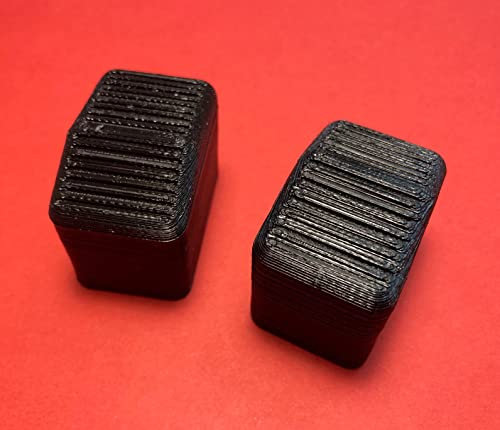 2x Passend für Hailo Zarges Fuss 30x20mm Aussenfuss Leiterschuh Leiterfuss, Schwarz