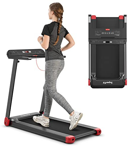 COSTWAY Laufband klappbar, Elektrisches Walking Pad Zuhause | 0,75 HP Elektromotor | 3 Modi & 12 Programme | LED Display | Geschwindigkeit 0-12 km/h | App-kontrolliert | Bluetooth-Lautsprecher