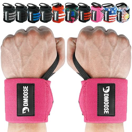 DMoose Handgelenk Bandagen 2 Stück,Atmungsaktivem Wrist Wrap mit 30cm und 45cm Länge Wrist Support,handbandage mit Klettverschluss,Handgelenk Bandagen Gym fur Gymnastik,Krafttraining
