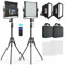 Switti LED Video Light Panel Lighting Kit, Dimmable Bi-Color Photography Lights with Softbox, LED Light Kit for Video Making, Portrait Shooting|45W/600pcs LEDs/3000K-8000K/CRI96+