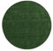 RUG PRINCE Wollteppich Gabbeh Uni 150x150 Handgewebt Rund Grün Einfarbig Handarbeit a