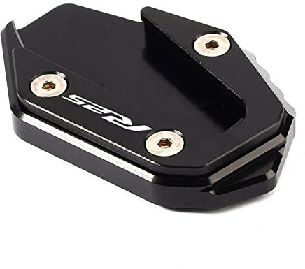 Für Yamaha R25 YZF-R25 MT-25 MT25 2017 2018 2019 2020 Ständer Seitenständer Ständer Erweiterung Vergrößerer Pad Schuh FüR MotorradstäNder (Farbe : Schwarz)
